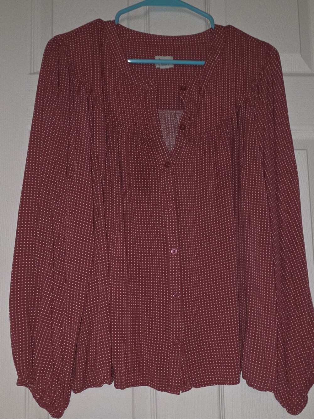 Polka Dot Blouse in Mauve